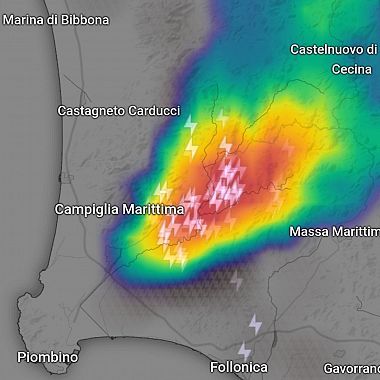 La perturbazione in transito su Suvereto